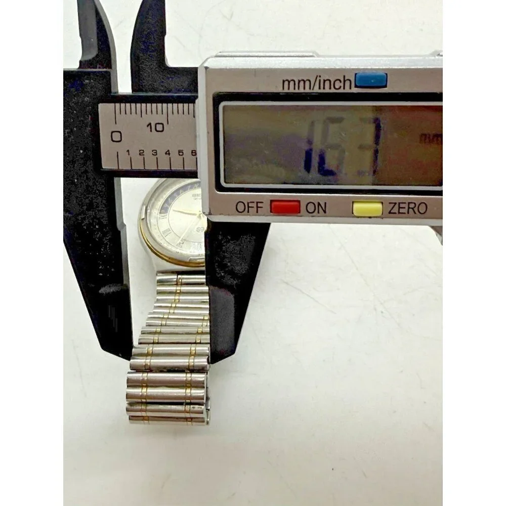 Vtg Seiko Quartz SQ Men's Watch 5H22-6A19 Caliber Date Dial Two Tone Bracelet